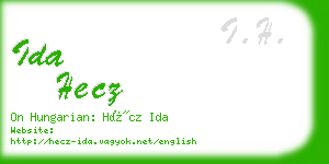 ida hecz business card